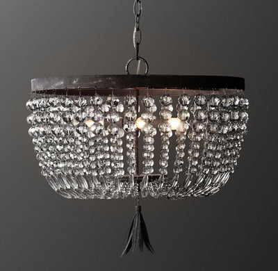 Farlan Ceiling Lamp with Crystal Bead Strands Luxury