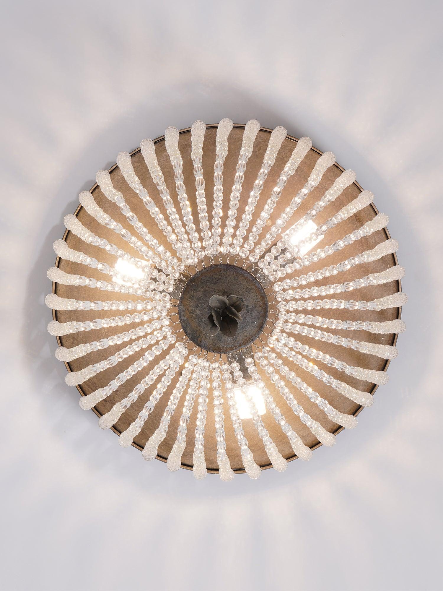 Farlan Ceiling Lamp with Crystal Bead Strands Luxury