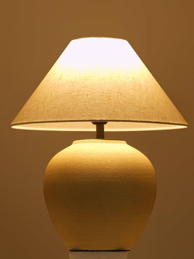 Lumian Fabric Ceramic Rustic Table Lamp