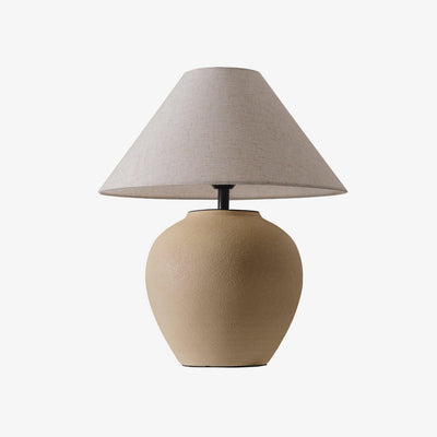 Lumian Fabric Ceramic Rustic Table Lamp