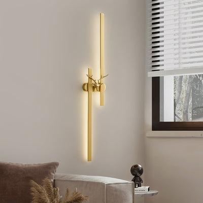 Vavinisra Classic Deer Brass Wall Lamp