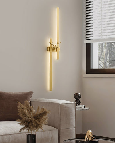 Vavinisra Classic Deer Brass Wall Lamp