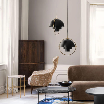 Lustra Pendant Lamp Deformed Ball Golden - Neutral Decor