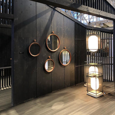 Meren Pendant Lamp Mesh Cylinder Brass Accent Industrial