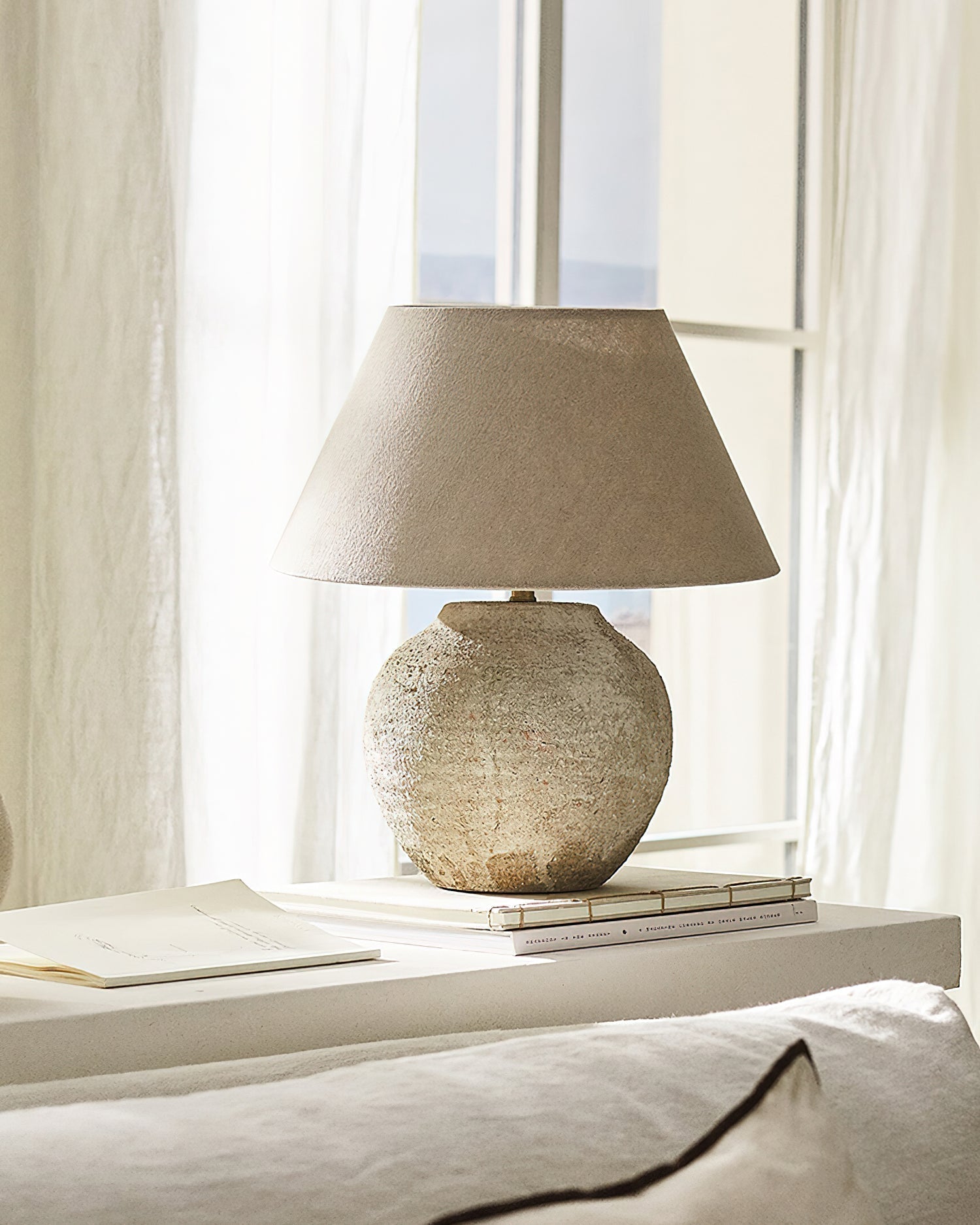 Ceranielle Table Lamp Desert Sand Ceramic Base