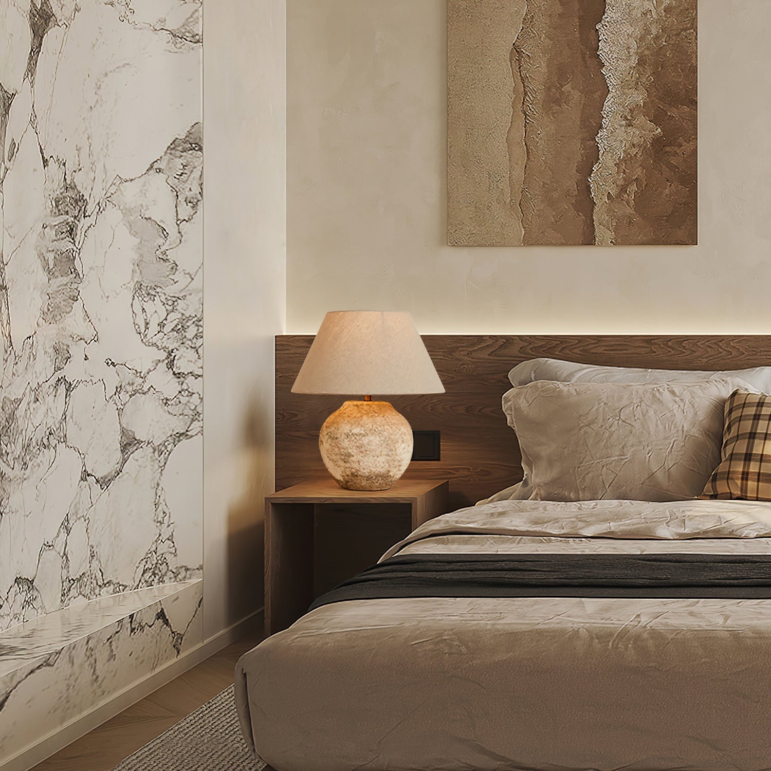 Ceranielle Table Lamp Desert Sand Ceramic Base