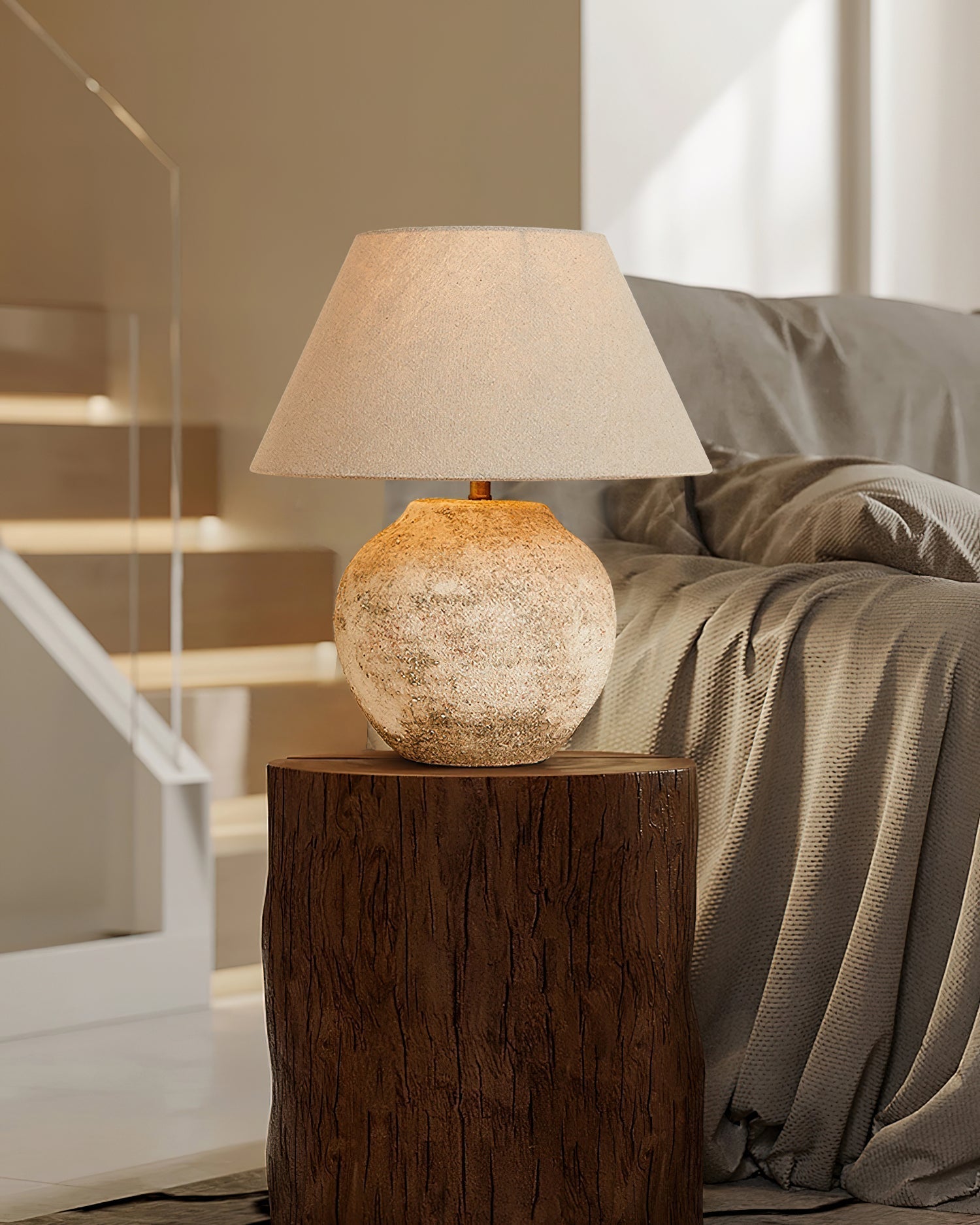 Ceranielle Table Lamp Desert Sand Ceramic Base