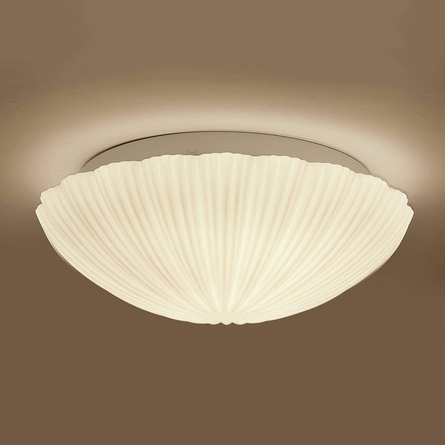 Elo Ceiling Lamp Seashell Shape Ribbed Soft Elegant