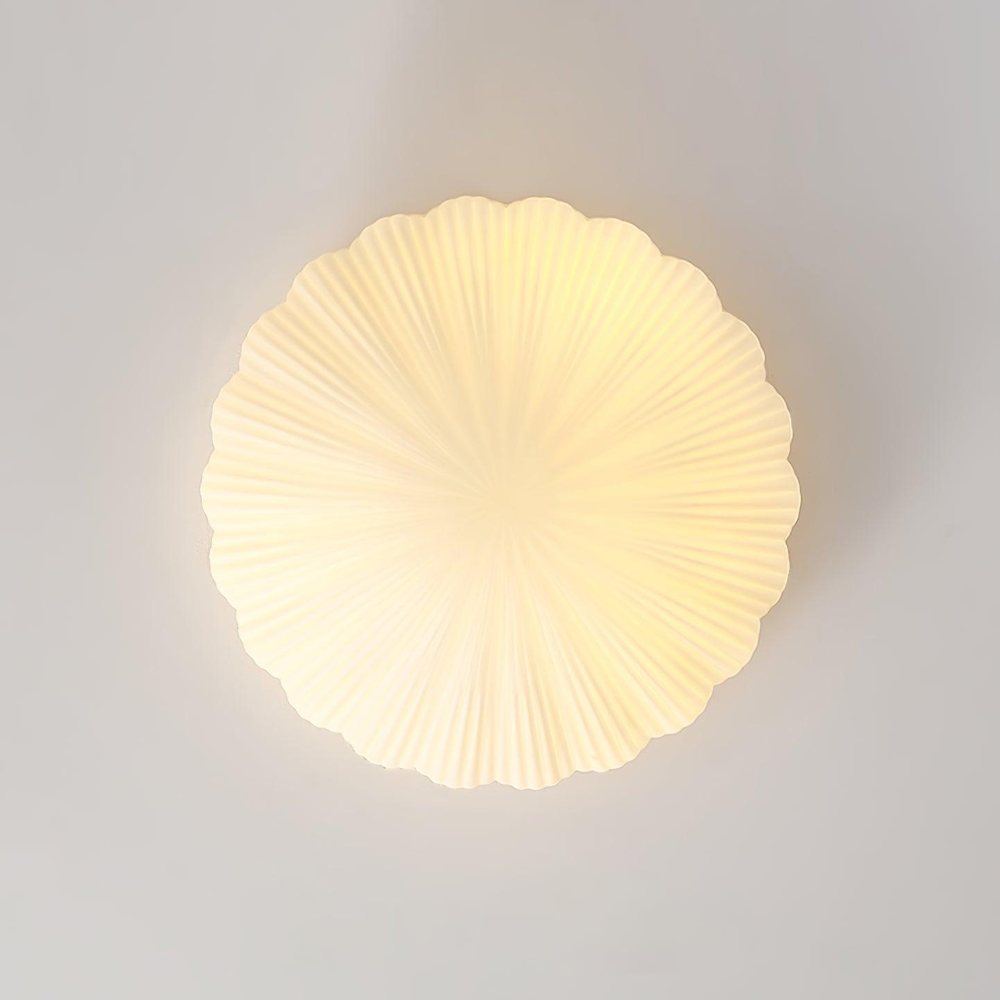 Elo Ceiling Lamp Seashell Shape Ribbed Soft Elegant