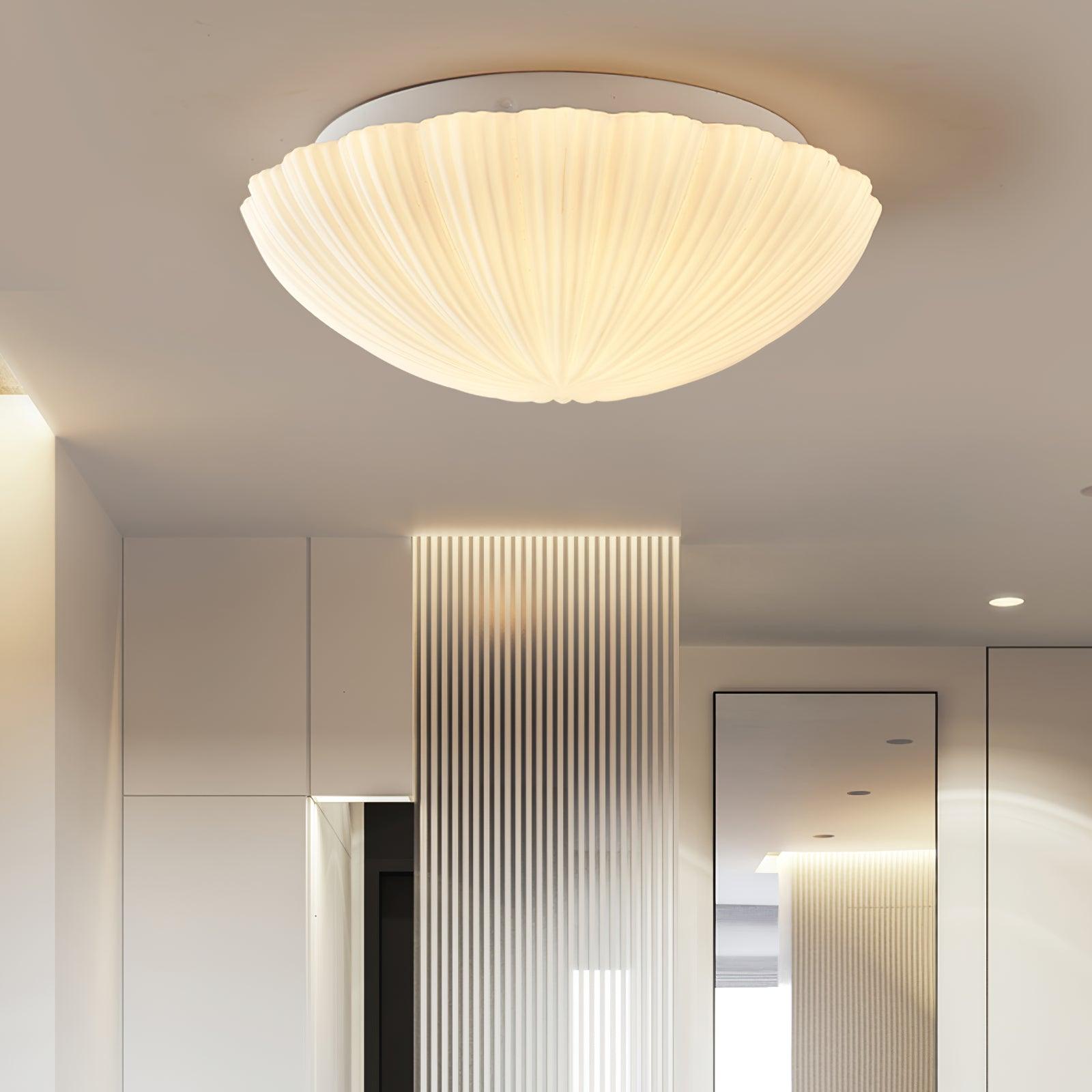 Elo Ceiling Lamp Seashell Shape Ribbed Soft Elegant