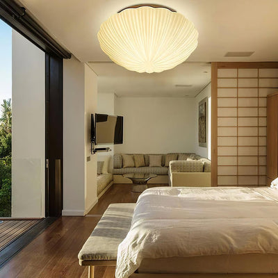 Elo Ceiling Lamp Seashell Shape Ribbed Soft Elegant