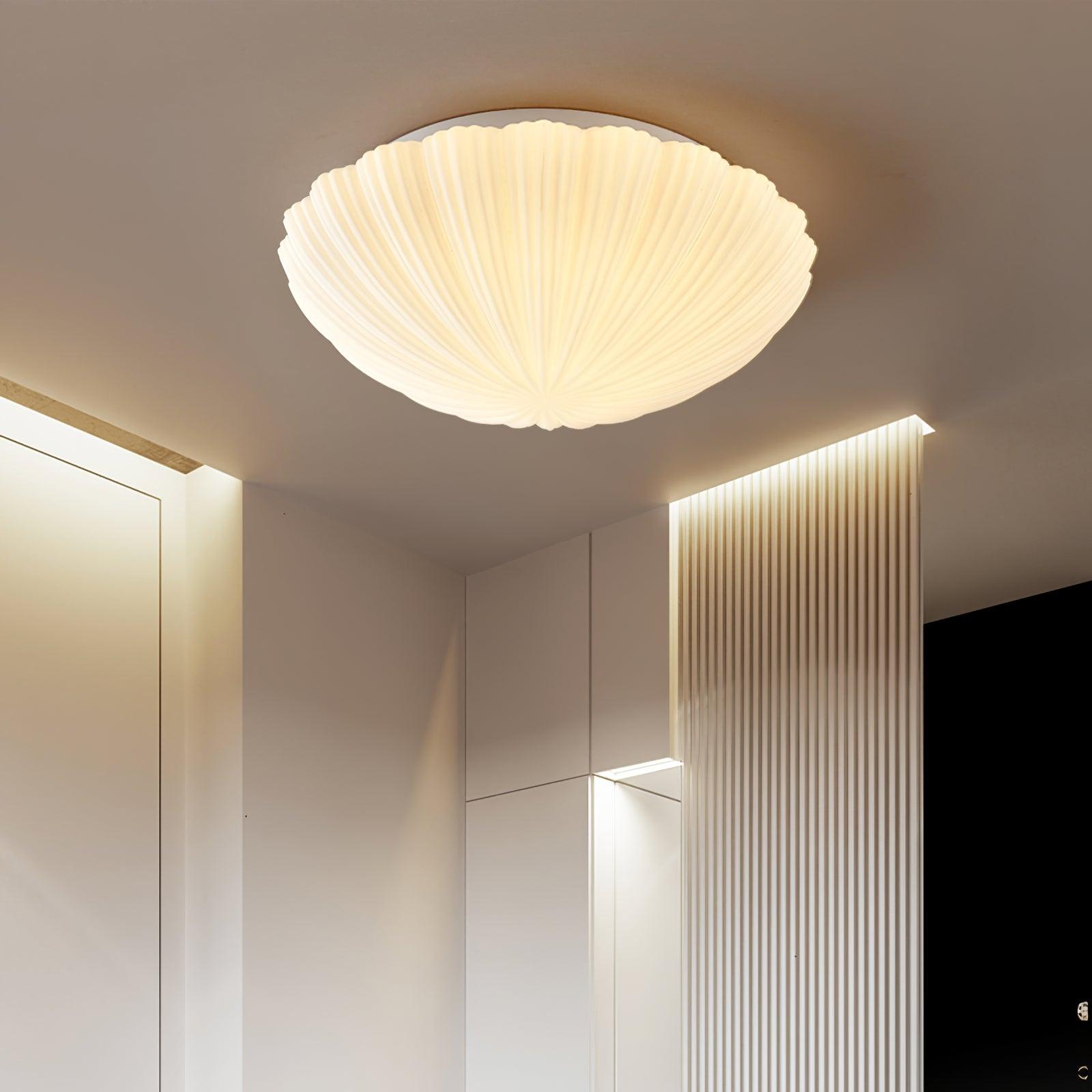 Elo Ceiling Lamp Seashell Shape Ribbed Soft Elegant