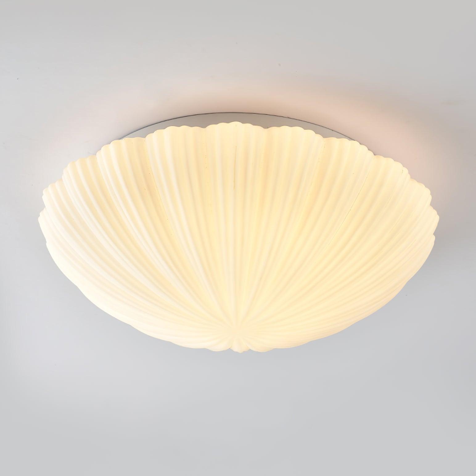 Elo Ceiling Lamp Seashell Shape Ribbed Soft Elegant