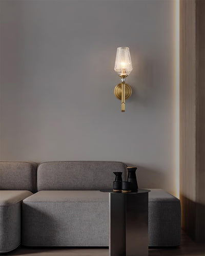 Elyisora Wall Light Brass Crystal Elegant