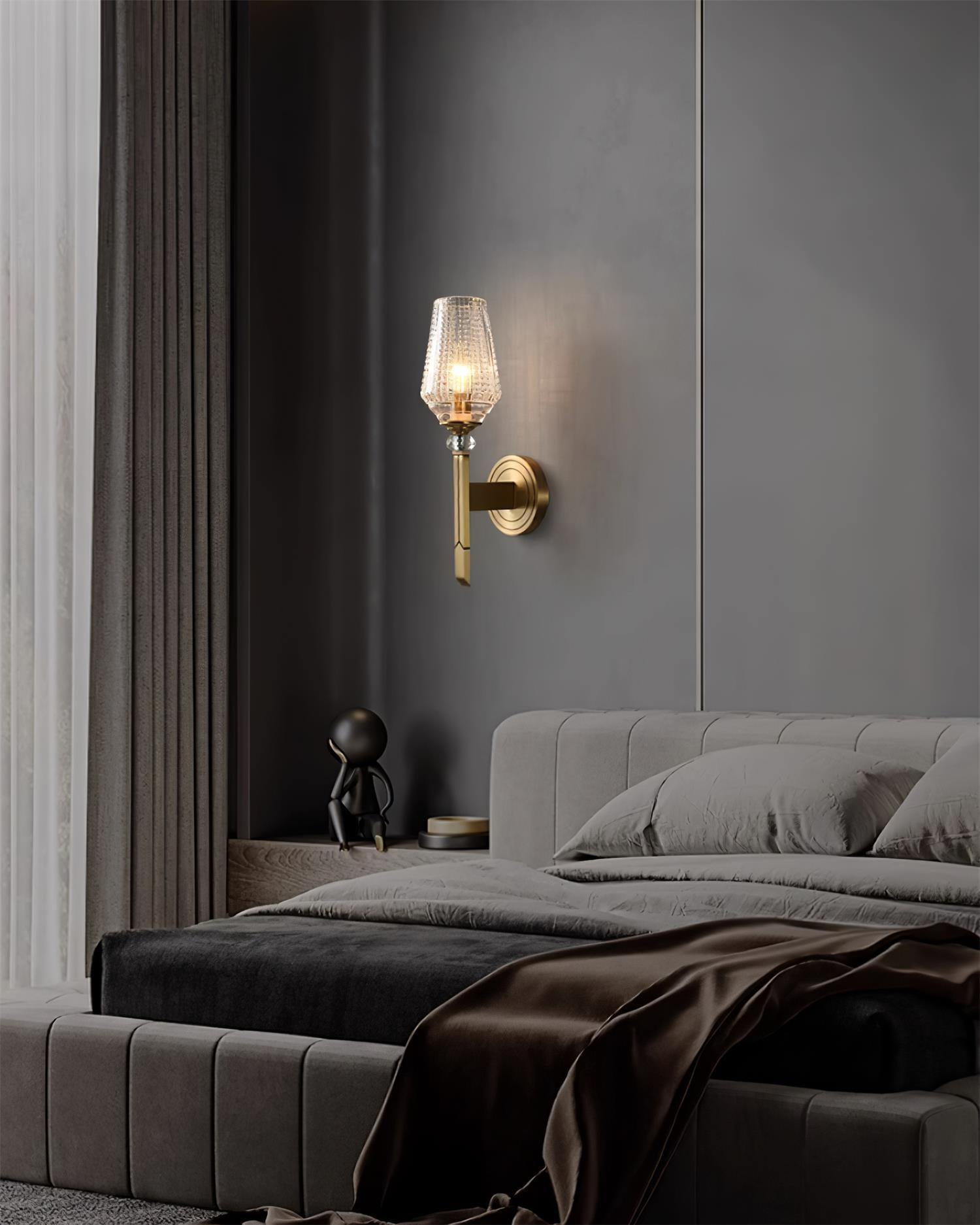 Elyisora Wall Light Brass Crystal Elegant