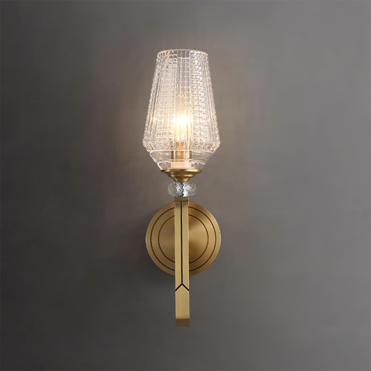 Elyisora Wall Light Brass Crystal Elegant
