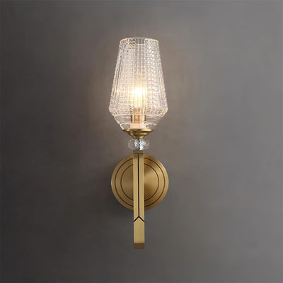 Elyisora Wall Light Brass Crystal Elegant