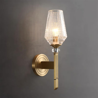 Elyisora Wall Light Brass Crystal Elegant