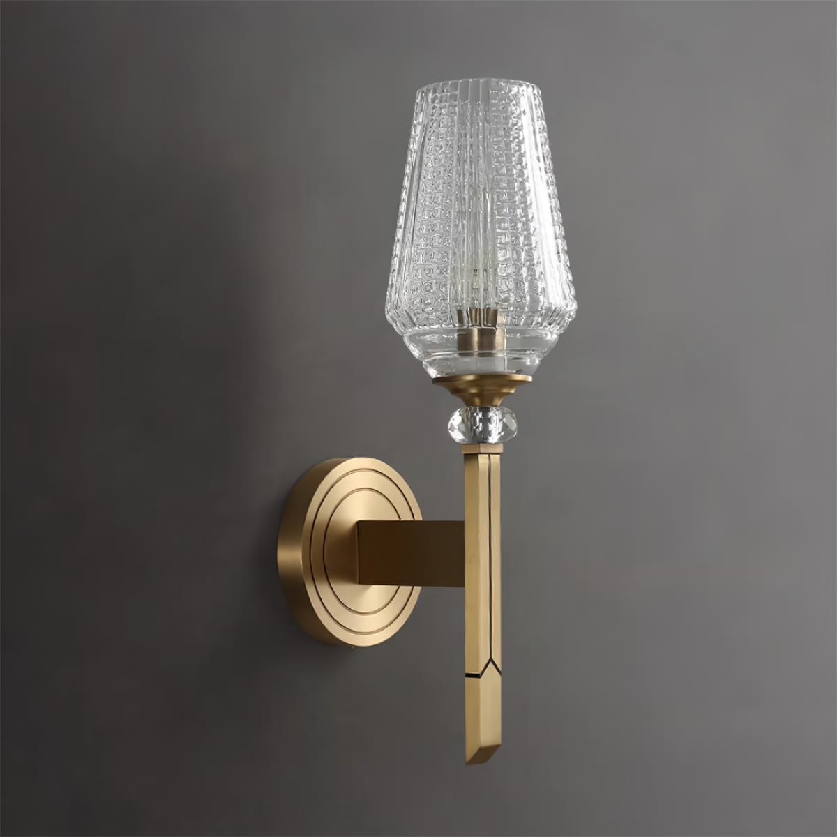 Elyisora Wall Light Brass Crystal Elegant