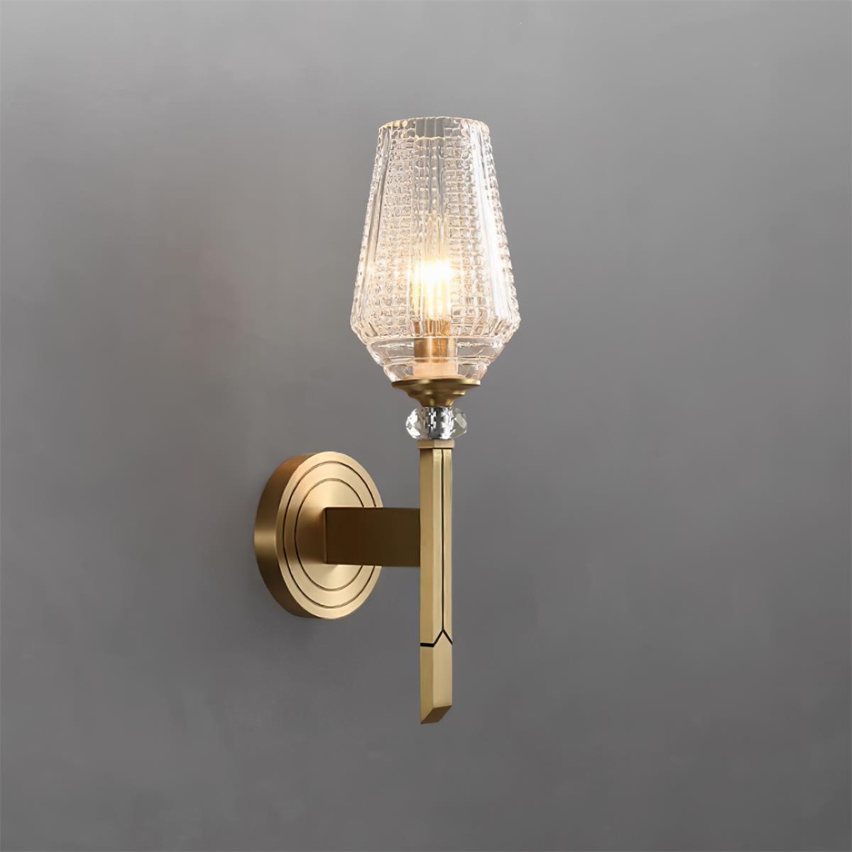 Elyisora Wall Light Brass Crystal Elegant