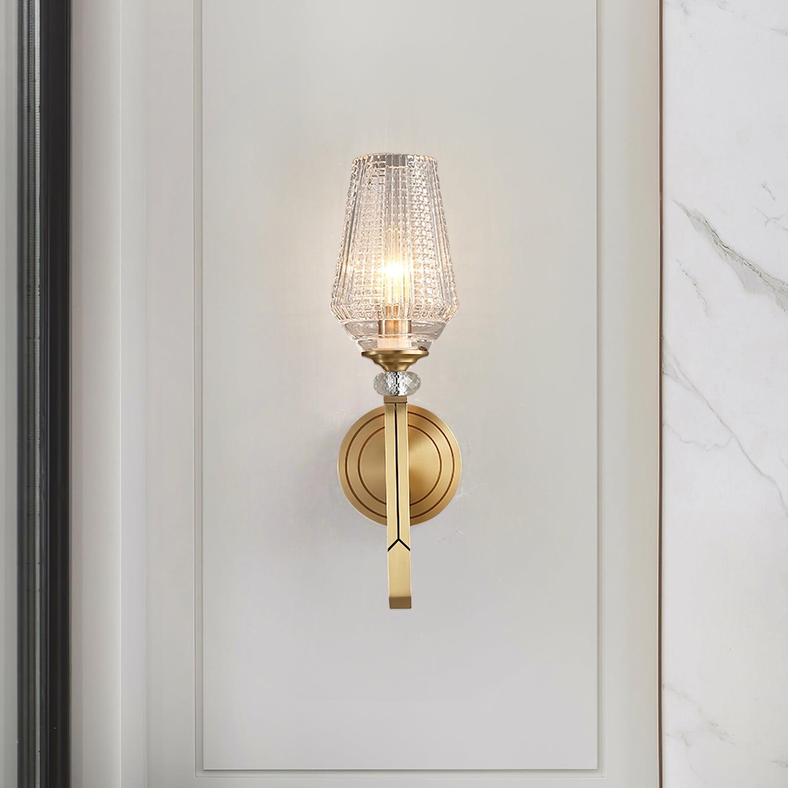 Elyisora Wall Light Brass Crystal Elegant