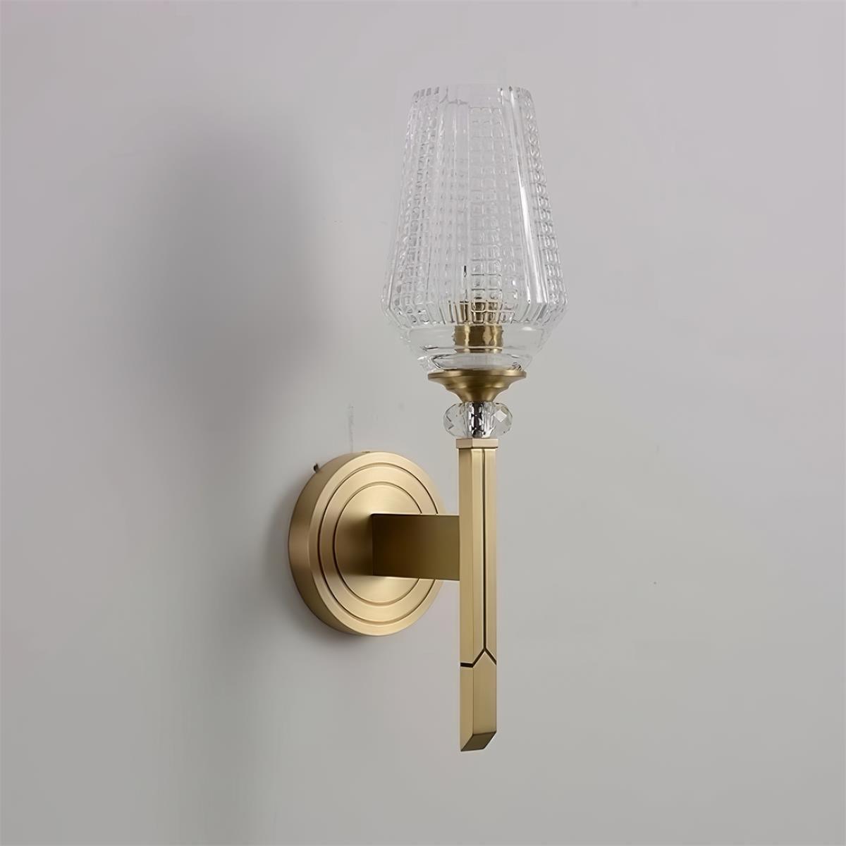 Elyisora Wall Light Brass Crystal Elegant