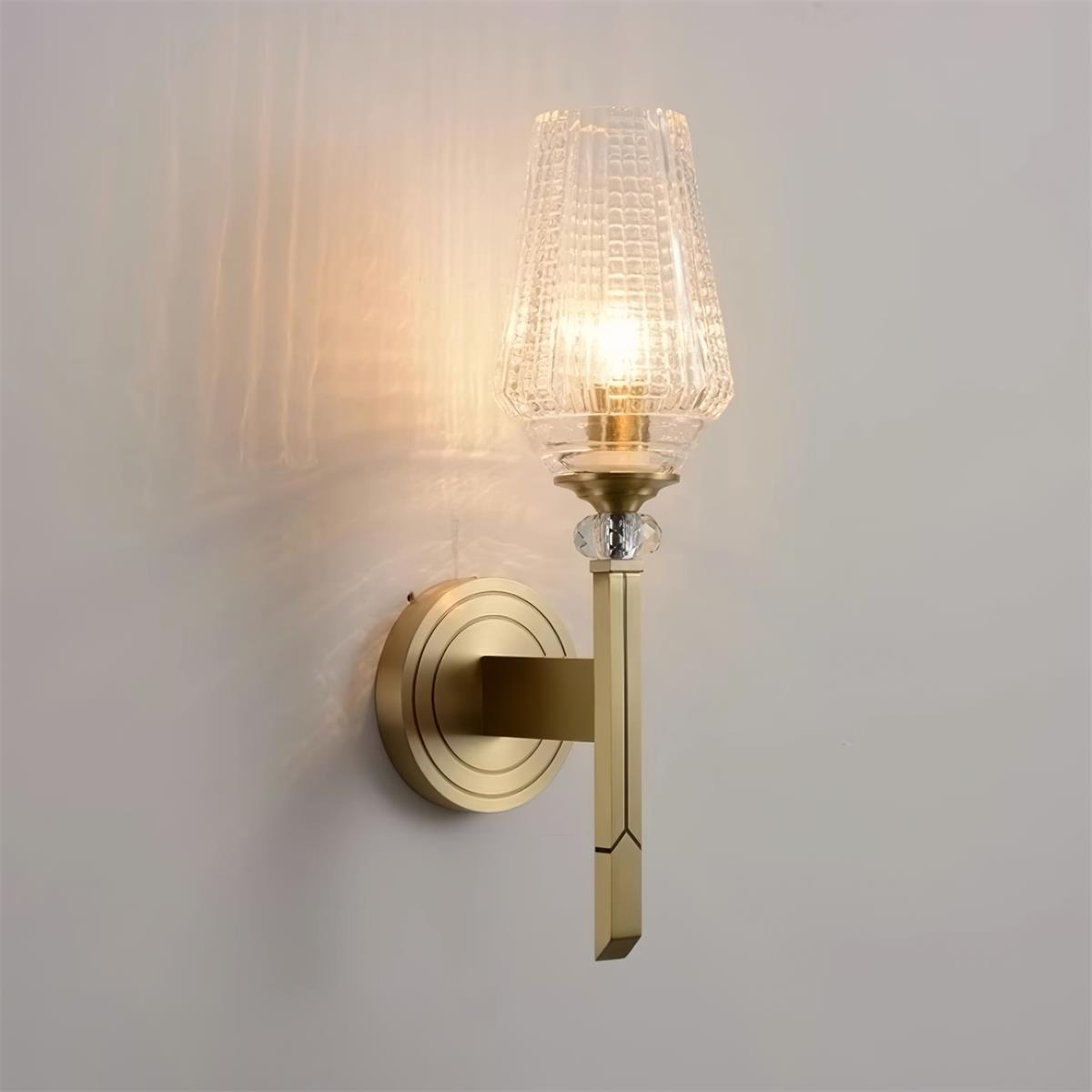 Elyisora Wall Light Brass Crystal Elegant