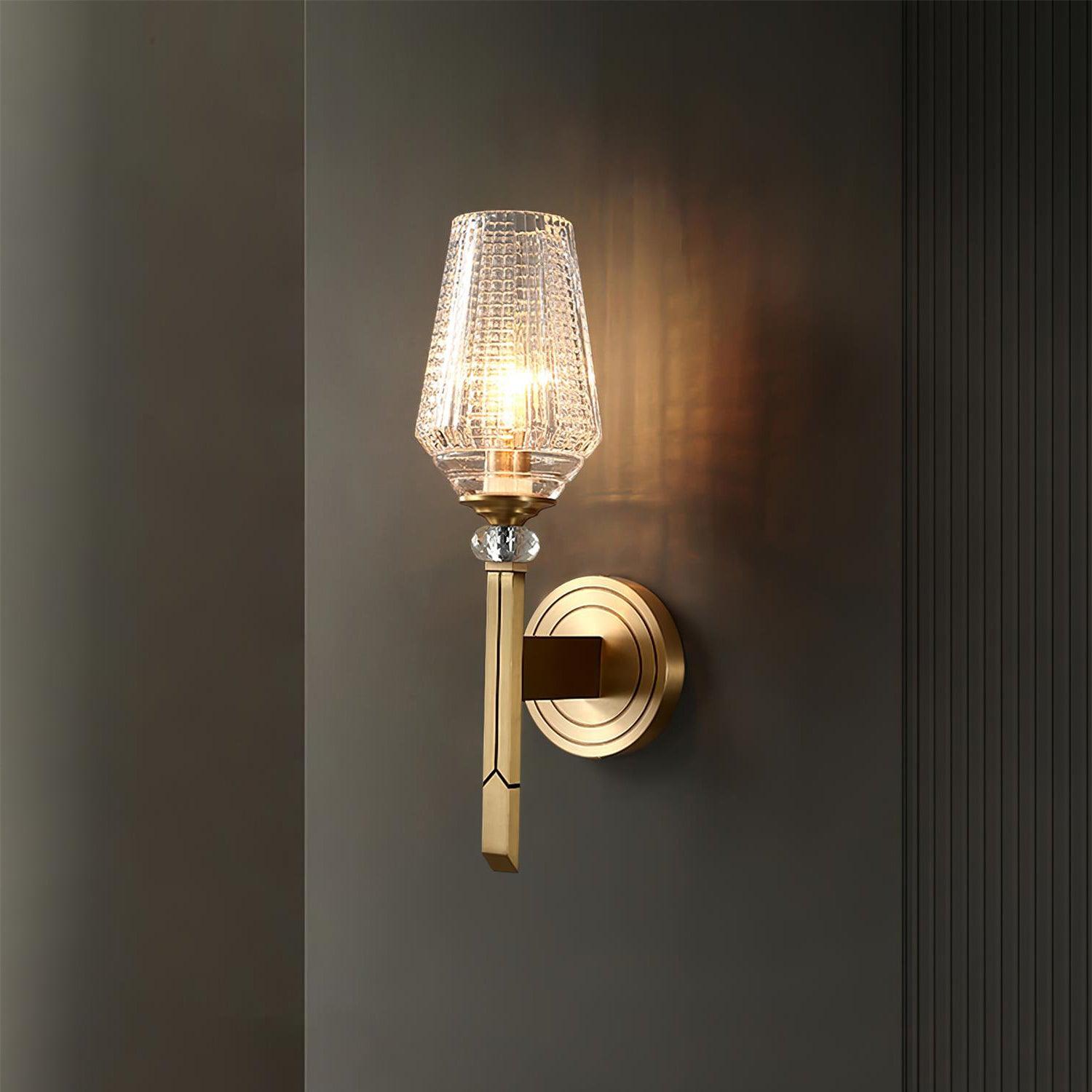 Elyisora Wall Light Brass Crystal Elegant