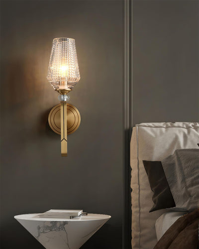 Elyisora Wall Light Brass Crystal Elegant