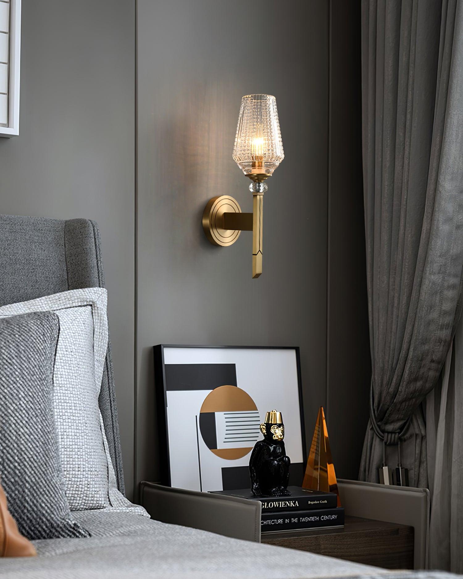 Elyisora Wall Light Brass Crystal Elegant