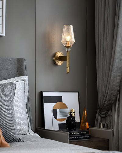 Elyisora Wall Light Brass Crystal Elegant