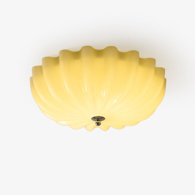 Zerinos Premium Nordic Art Shell Wood Glass Ceiling Light