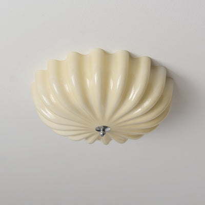 Zerinos Premium Nordic Art Shell Wood Glass Ceiling Light