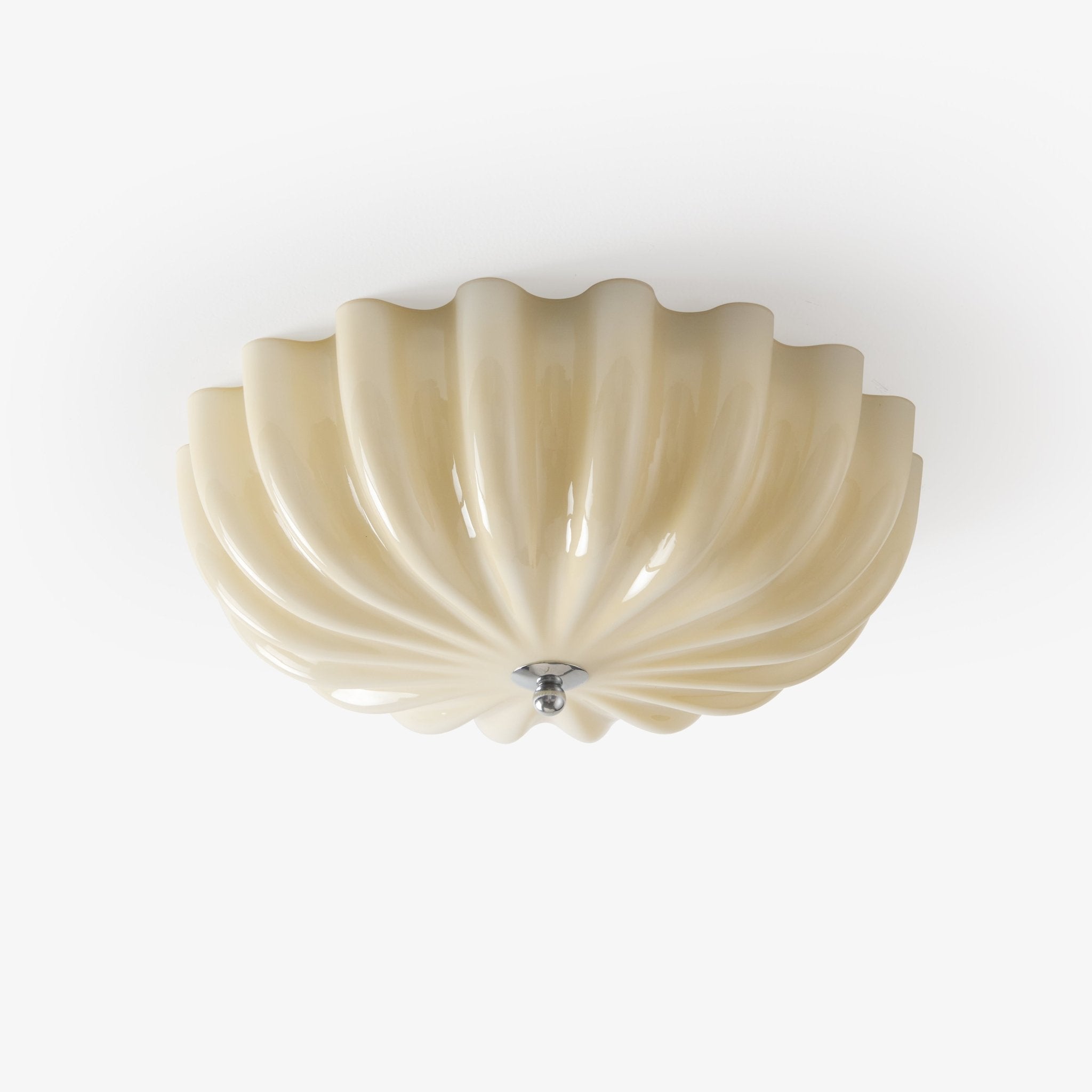 Zerinos Premium Nordic Art Shell Wood Glass Ceiling Light