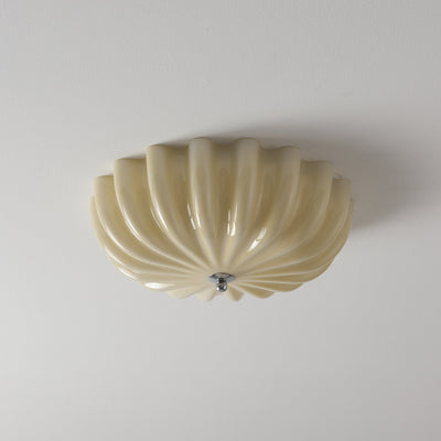 Zerinos Premium Nordic Art Shell Wood Glass Ceiling Light