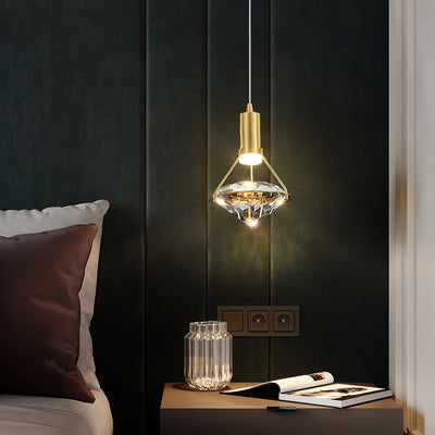 Cira Pendant Lamp Brass Crystal Elegant