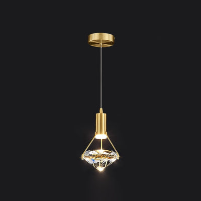 Cira Pendant Lamp Brass Crystal Elegant