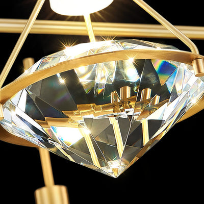 Cira Pendant Lamp Brass Crystal Elegant