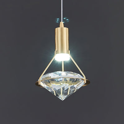 Cira Pendant Lamp Brass Crystal Elegant