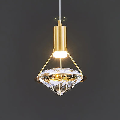 Cira Pendant Lamp Brass Crystal Elegant