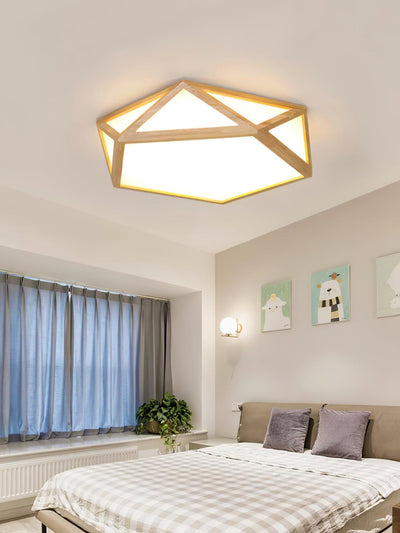 Syleneria Ceiling Lamp Wooden Diamond Geometric Modern