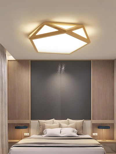 Syleneria Ceiling Lamp Wooden Diamond Geometric Modern