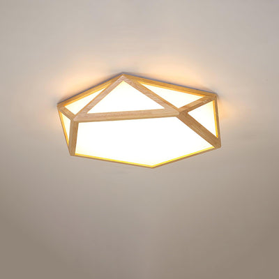 Syleneria Ceiling Lamp Wooden Diamond Geometric Modern