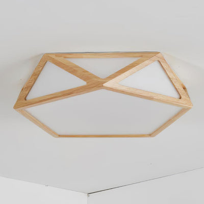 Syleneria Ceiling Lamp Wooden Diamond Geometric Modern