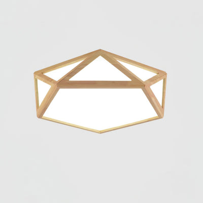 Syleneria Ceiling Lamp Wooden Diamond Geometric Modern