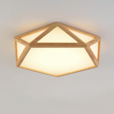 Syleneria Ceiling Lamp Wooden Diamond Geometric Modern