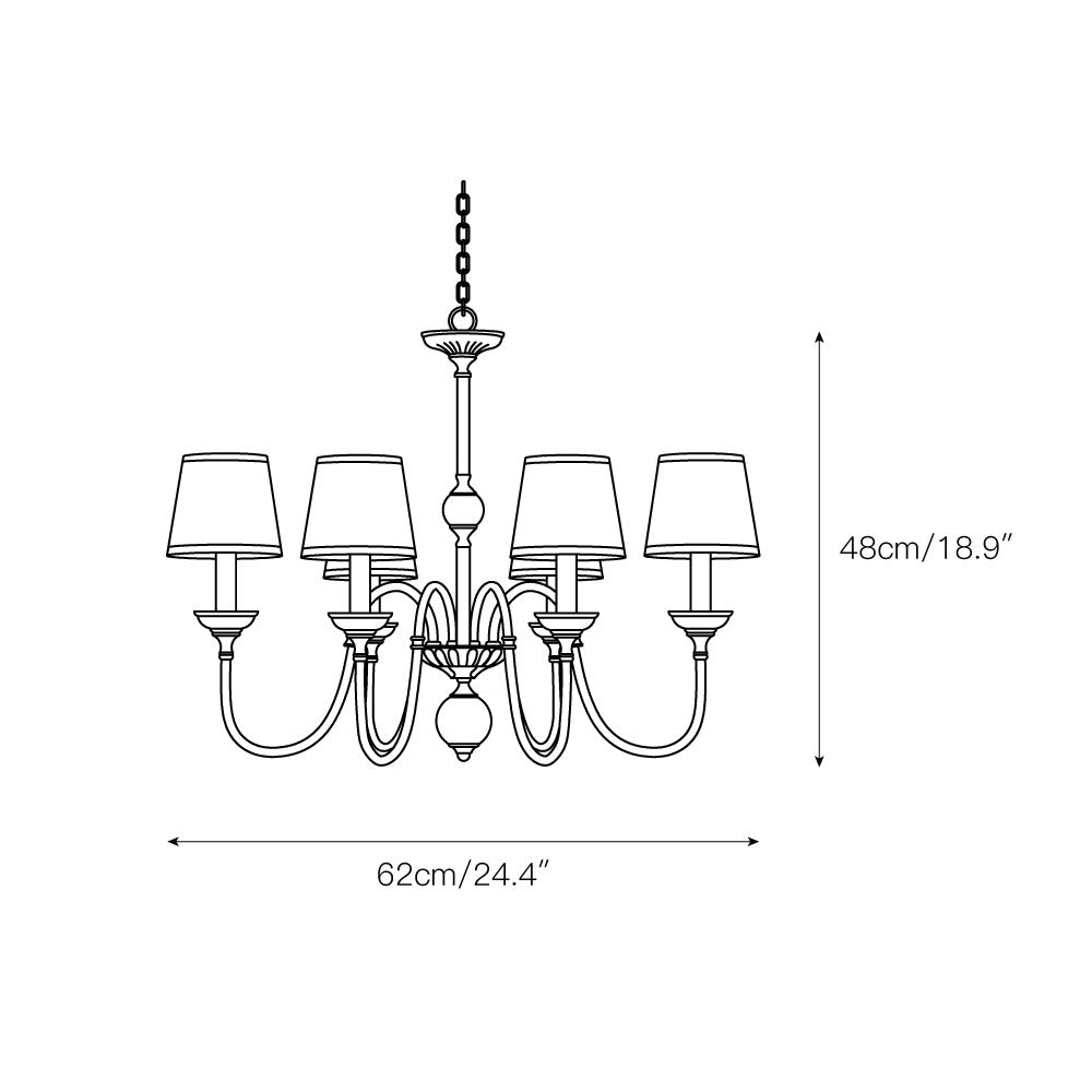 Blur Fabric Chandelier