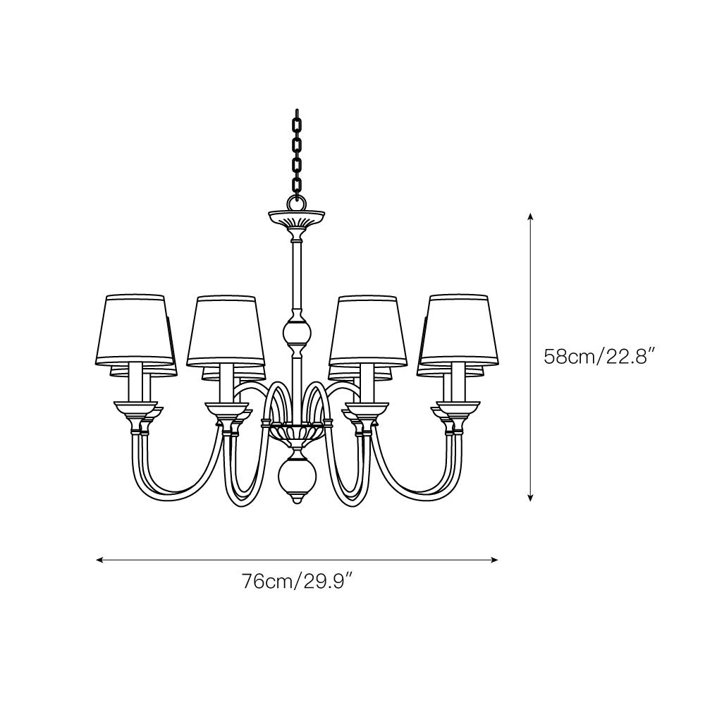 Blur Fabric Chandelier