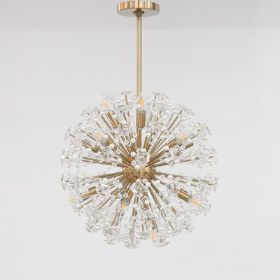 Zene Chandelier Dickinson Gold Crystal Starburst