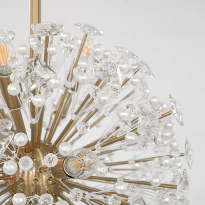 Zene Chandelier Dickinson Gold Crystal Starburst